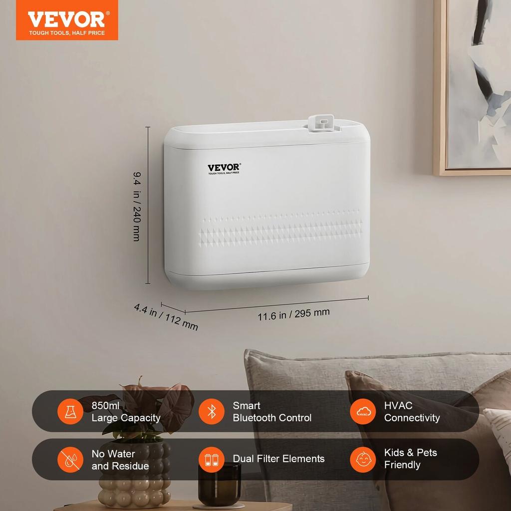 HVAC Scent Diffuser 850ML Cold Air Scent Air Machine 5000 Sq.Ft Waterless