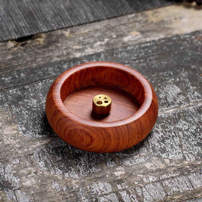 Black Sandalwood Wooden Incense Burner with 4 Different Size of Caliber for OUDH Incense Sticks Holders