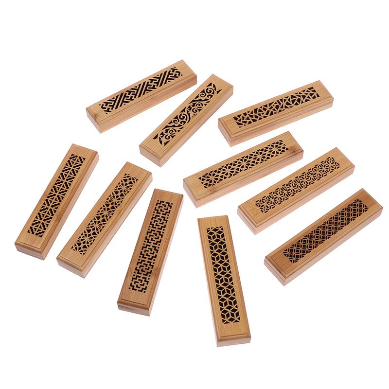 1 шт. бамбуковый деревянный держатель для благовоний, горящая коробка для благовоний, зольный лоток, MIT