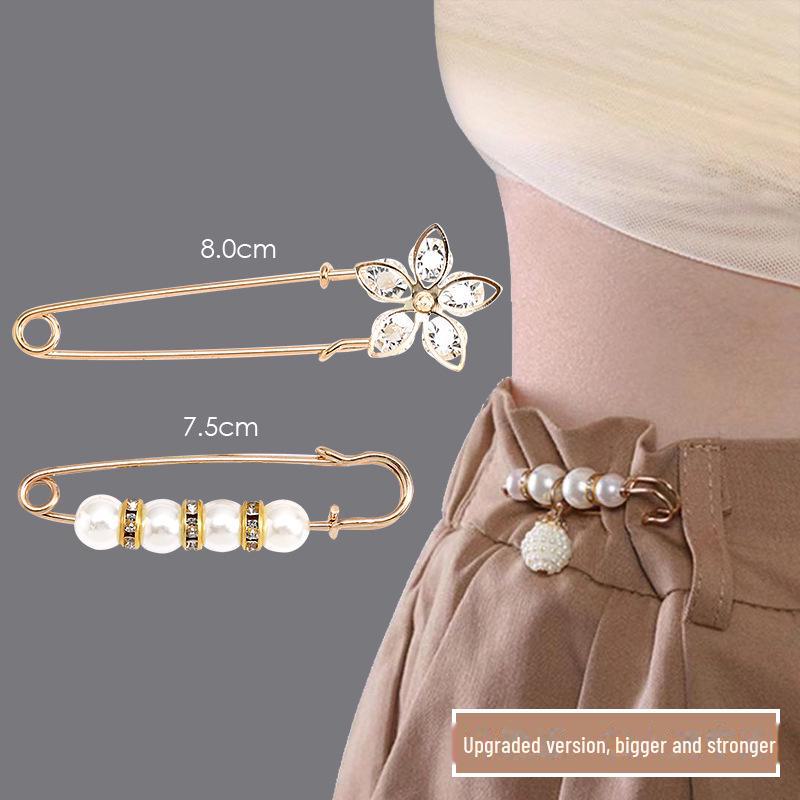 Аксессуар для талии: Регулируемая брошь для женских брюк, предотвращающая обнажение