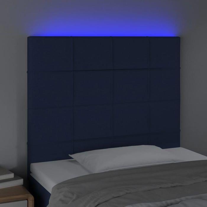 VidaXL LED Headboard Bedroom Furniture Single Bed Accessory Headboard Bed Frame Interior Blue 3122412