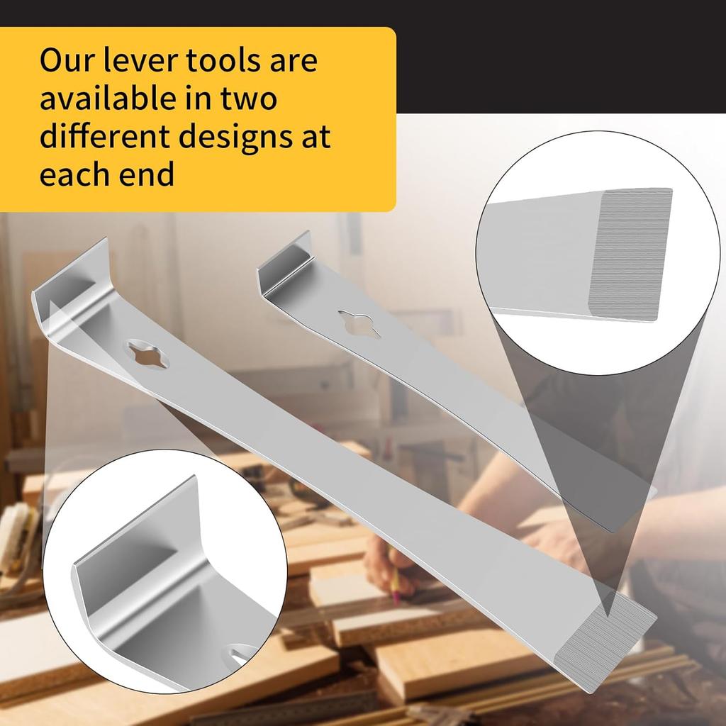 Набор из 4 монтировок и скребков со встроенным гвоздодером Набор монтировок из нержавеющей стали Плоский инструмент для снятия гвоздей Многофункциональный инструмент для снятия гвоздей Портативный инструмент для снятия гвоздей