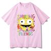 Футболка с принтом мультфильма Smiling Friends Удобная летняя футболка для мужчин и женщин Хлопок Высококачественные футболки Манга Смешные футболки