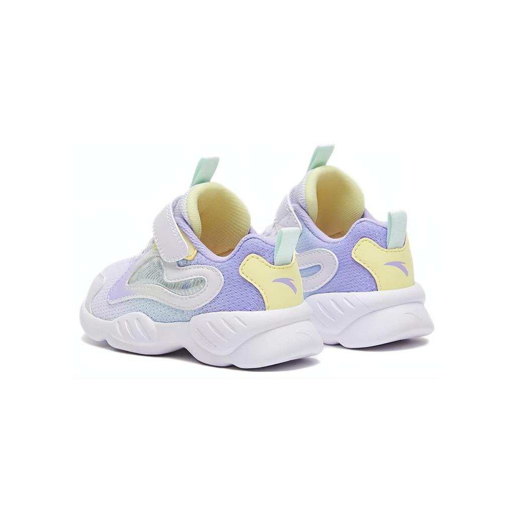 Anta Детские сетчатые нескользящие износостойкие низкие спортивные повседневные туфли детские кроссовки белые фиолетовые 322310014-2