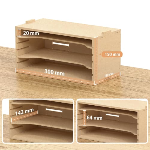 Bucasso Plastic Model Paint Rack, MDF Material, Model Tool Storage Rack, Height Adjustable, Tool Storage, Parts/Components Case/Tool Case Storage, Pla