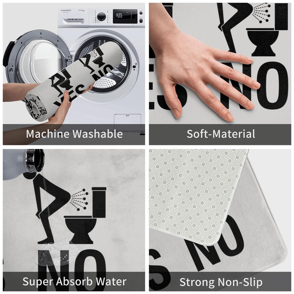 Going To The Toilet Doormat Mat Anti-Slip Kitchen Bath Toilet Rug Carpet