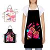 Печать на лаке для ногтей Красота Кухня Женский фартук Бытовая уборка Передник Салон Дом Готовка Выпечка Маникюр Рабочая одежда