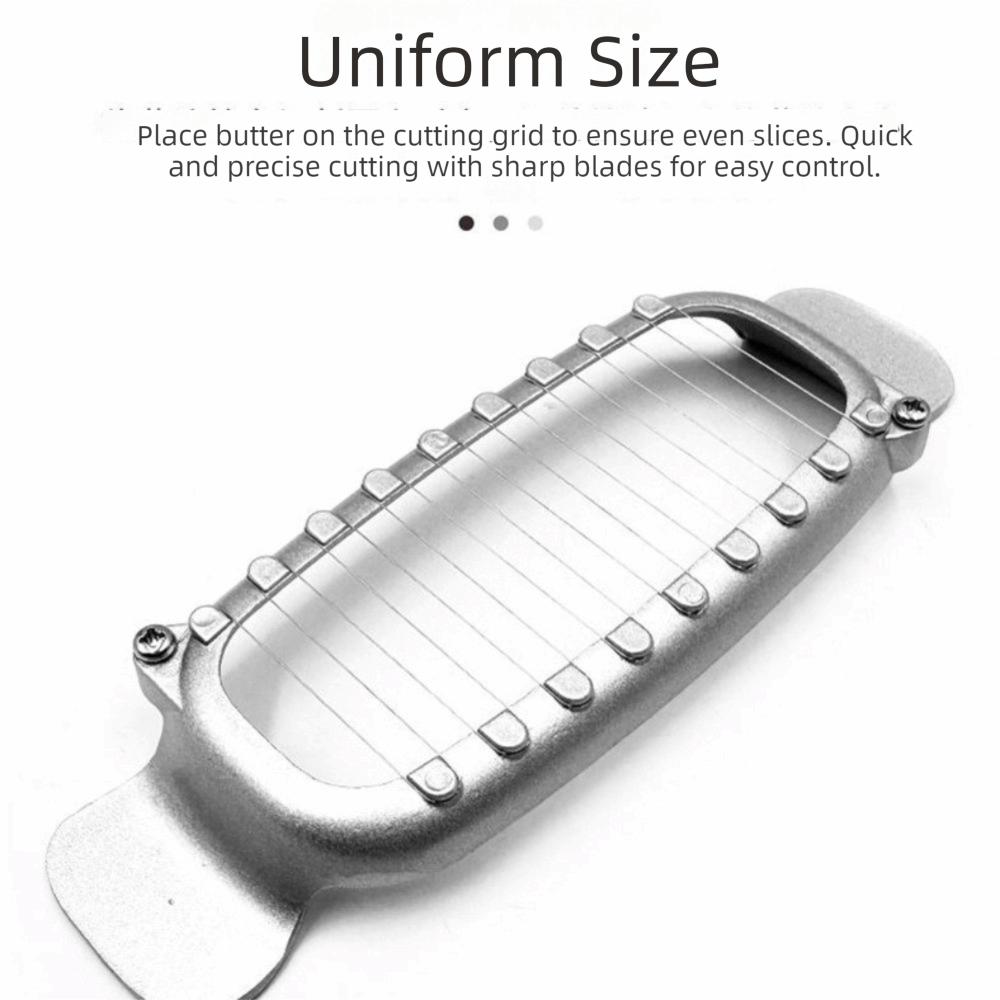 Stainless Steel Cheese Slicer Durable Non-Stick Butter Cutter Drop Resistant Handheld Wire Ham Slicer Food Preparation