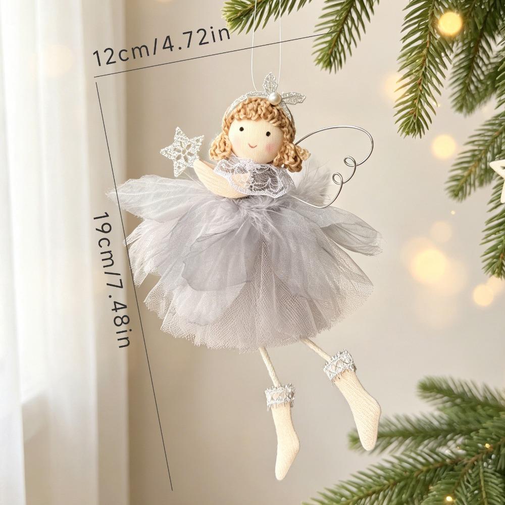 Soft Plush Material Christmas Angel Ornament Angel Hanging Pendant Holiday Gift Giving