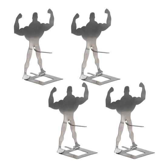 Hot Dog Grill Rack Muscle Man Hot Dog Stand Stainless Steel Sausage Holder for BBQ Outdoor Cooking Funny Birthday Gifts Gift for Men