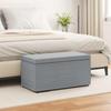 Stool Light Grey 81 x 41 x 40 cm Fabric and Particleboard