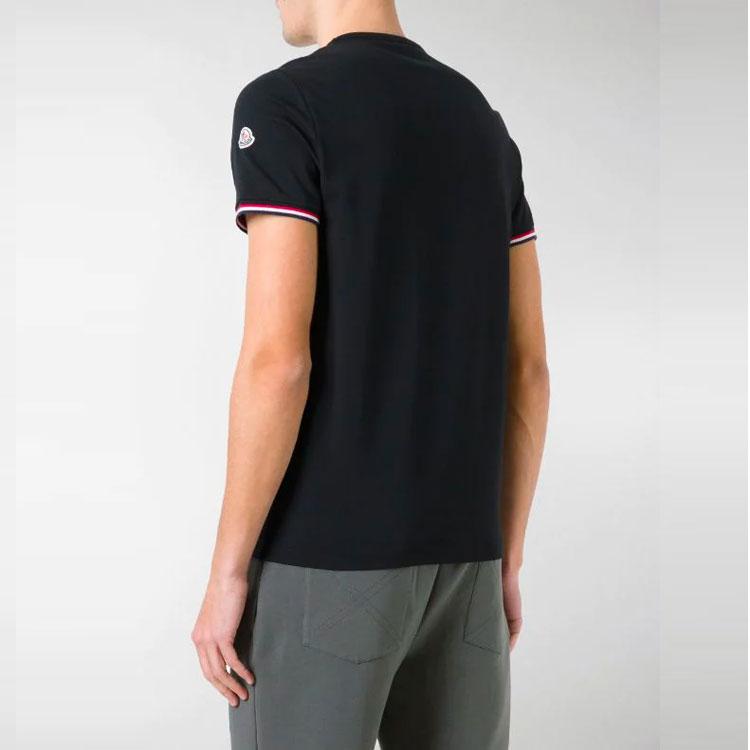 Moncler Мужская футболка с коротким рукавом и логотипом SS21 Топы Черный 801990087296999