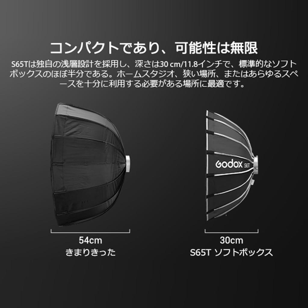 GODOX S65T Двенадцатирожковый софтбокс 65 см Зонт Быстросъемный софтбокс с сотовой сеткой Складной с сумкой для хранения Крепление Bowens Godox SL60W SL60IID