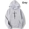 Unisex Cool Faith Print Hoodie Sweatshirt Women Fleece Hoodie Fashion Sports Hoodie Crew Neck Hoodie Sweatshirt
