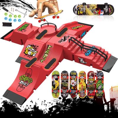 Набор скейтпарка для пальцев: 6 Реквизитов для рампы для мини-скейтбордов