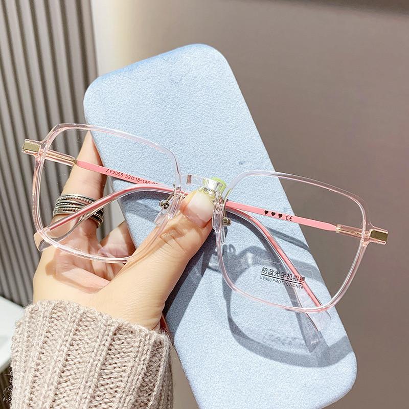 Photochromic Anti Radiation Glasses Square Sun Shades Women Men Glasses Frame Replaceable Lens Anti Blue Light Fashion Eyewear