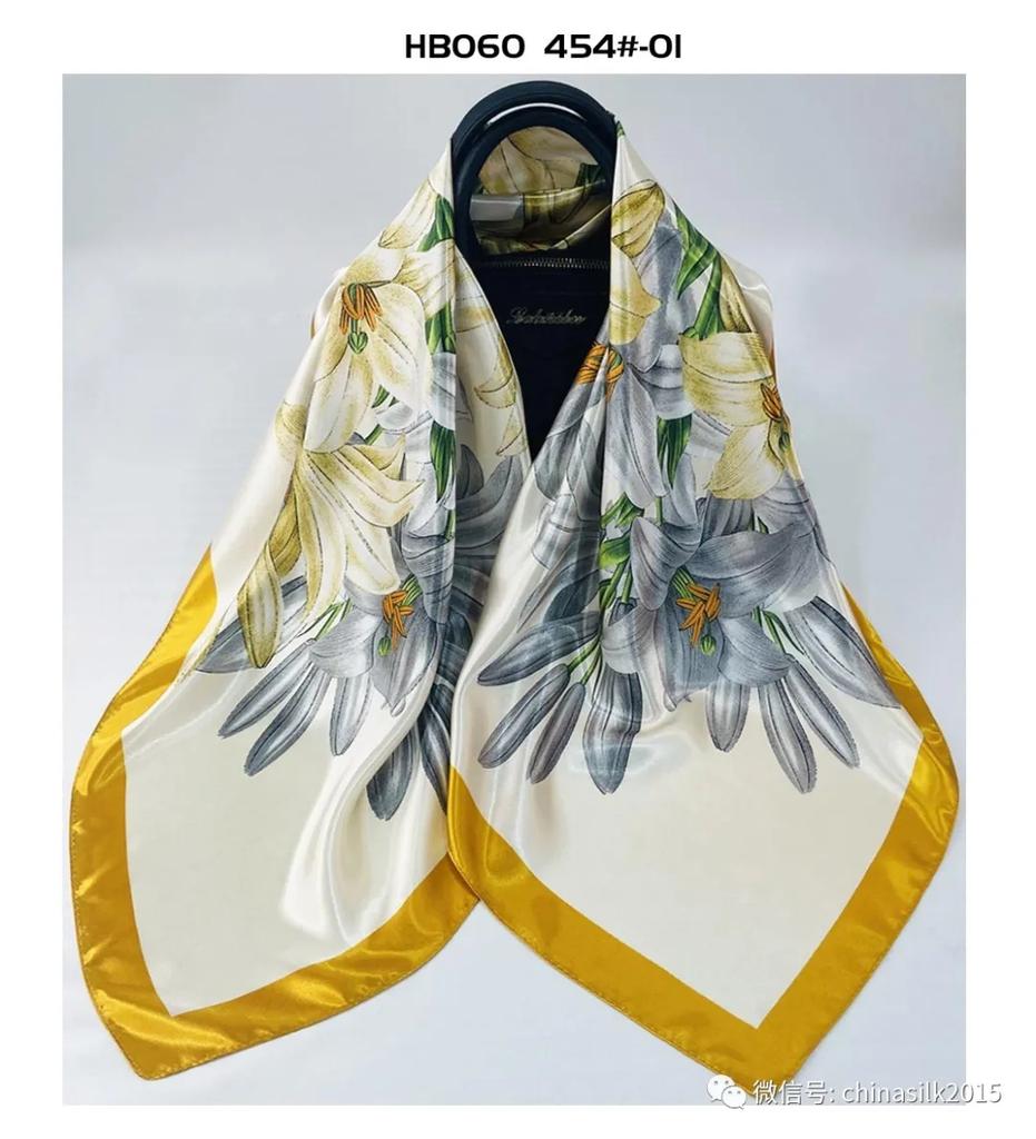 [BYSIFA] China Style Blue White Silk Scarf Cape  New Design Ladies Muslim Head Scarf Printed Fashion Accessories Satin Scarf