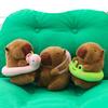 Animal Simulation Capybara Toy With Backpack Stuffed Capybara Doll  Christmas