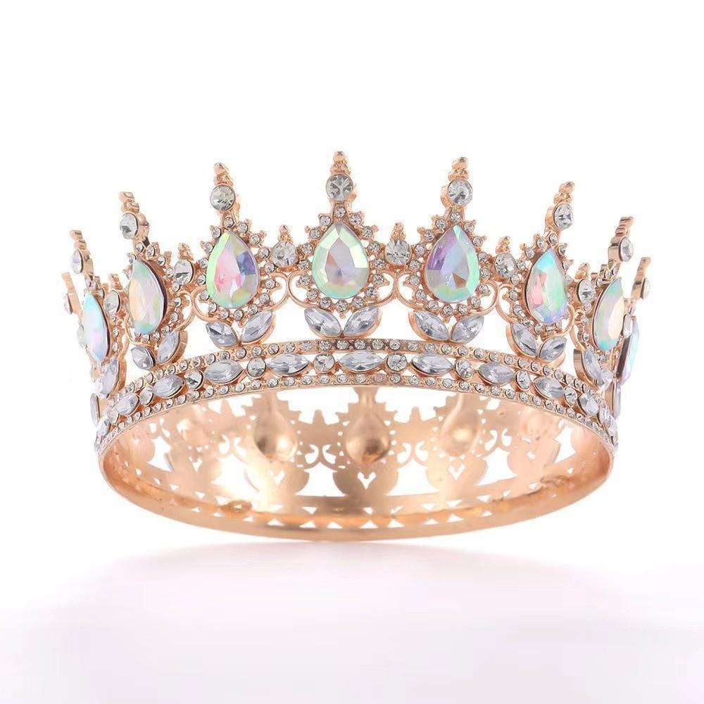 Украшения для торта Барокко Короны для конкурсов Роскошная Хрустальная Корона Королевы Принцессы Свадебные принадлежности для вечеринок
