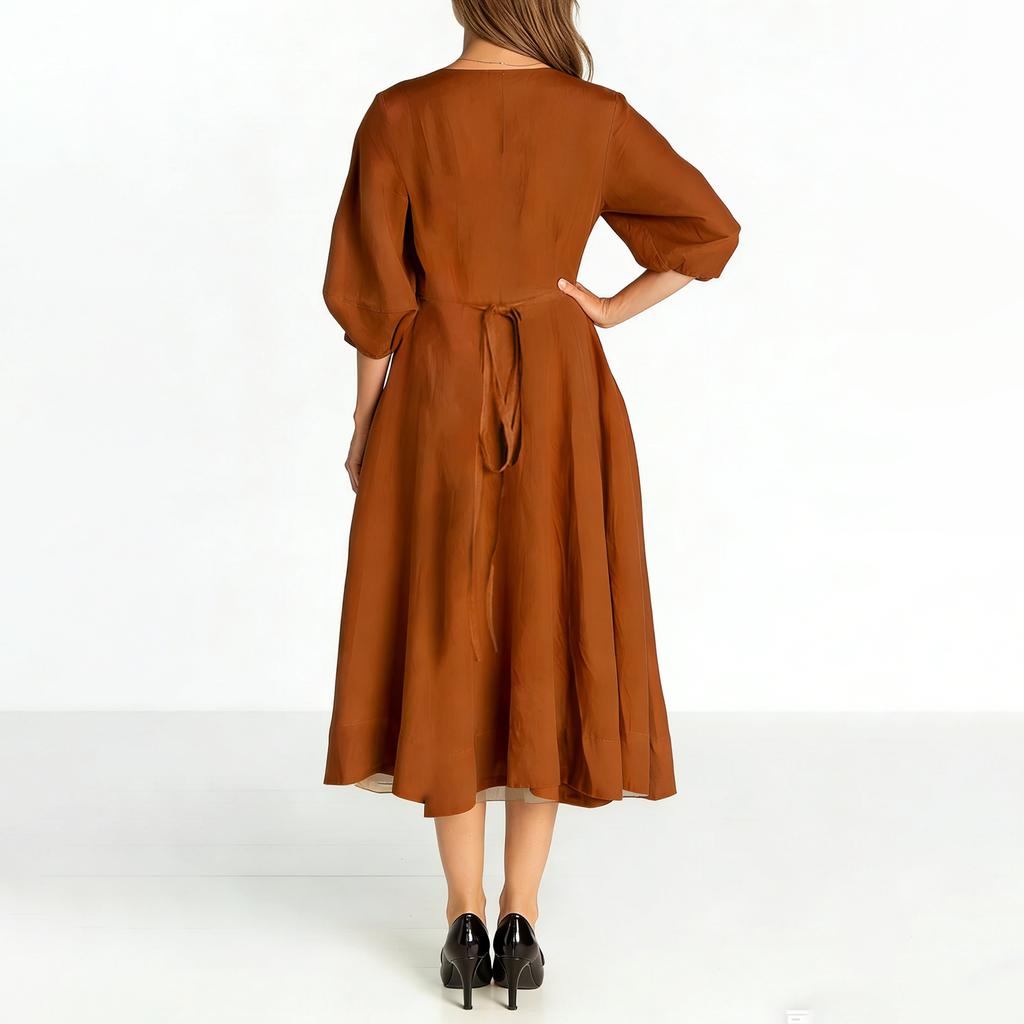 Женское повседневное и модное цветное платье из хлопка и льна