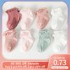 Lace Ruffle Princess Baby Socks Soft Cotton Breathable Toddler Girl Short Sock Rubber Bottom Anti-slip Kids Floor Socks Footwear