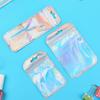 High quality Iridescent Jewelry Display OPP Bags Packaging Bag Zip lock Pouches Self Sealing Bag