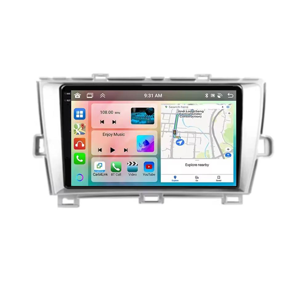 Android 14 Carplay Auto для Toyota Prius 3 XW30 2009 2010 2011 2012 2013 - 2015 RHD Автомобильный радиоприемник Мультимедийный проигрыватель GPS Стерео DSP