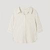 [She S miSS] Open Collar Striped Shirt SwwStp22120 Lb