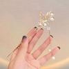Chinese Style Faux Pearl Tassel Hair Stick Hollow Butterflies Shape Elegant Lady Back Head Hair Chopstick Headdress Hair Accessories