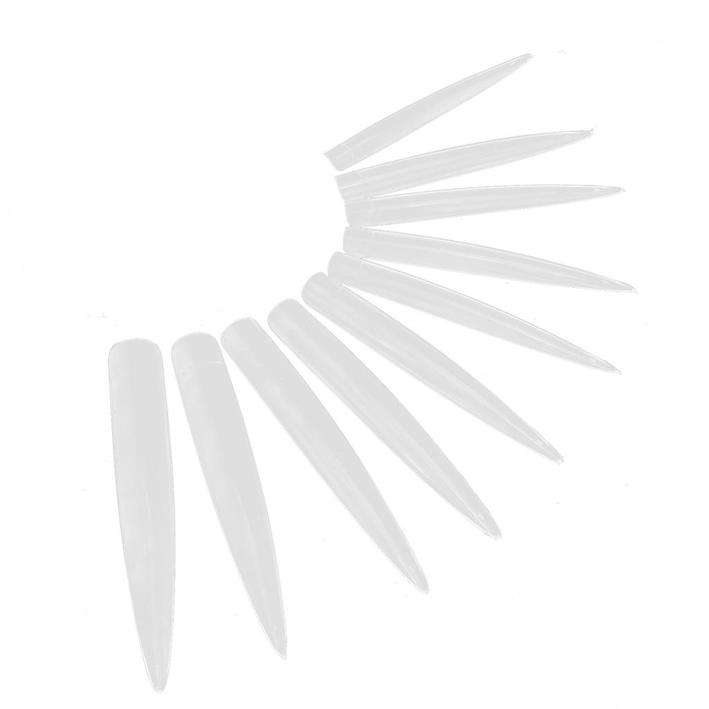 10 шт. профессиональные длинные заостренные кончики ногтей для домашнего салона, набор накладных ногтей, маникюрный инструмент