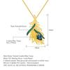 Original Designer High-end Pendant Luan Bird Feather Design 925 Silver Inlaid with Natural Topaz Necklace Pendant