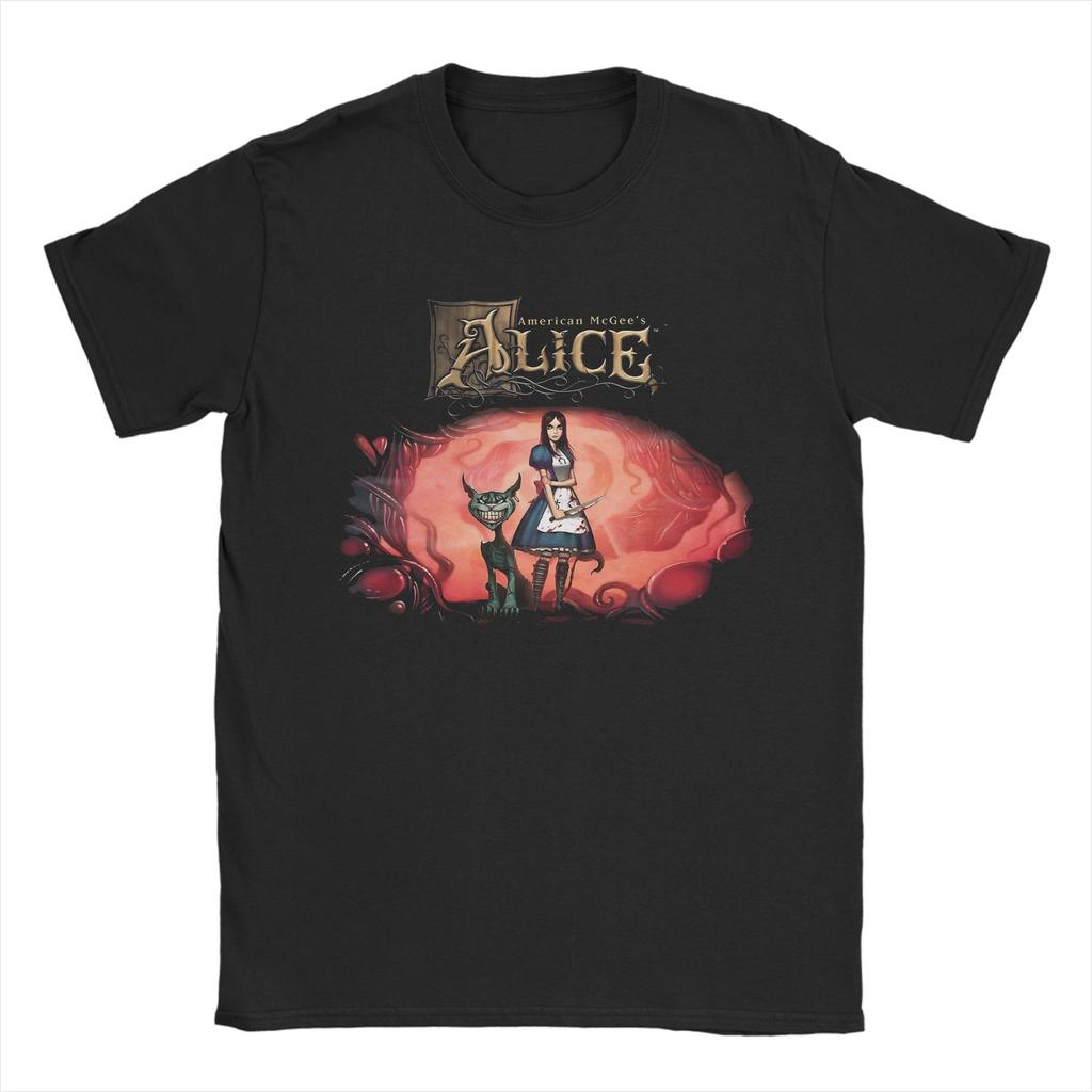 2026 Классическая игра ужасов Alice Madness Returns Графический принт Футболка Женская Мужская Харадзюку Мода Оверсайз Хлопок Мягкий Летний Новый Футболка С коротким рукавом Топы