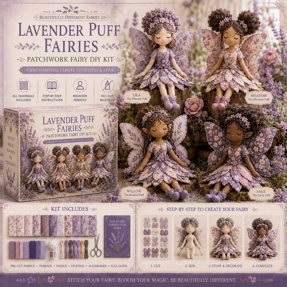 Pre-cut Fabric Fairy Elf Patchwork Sewing Set Dolls Patchwork Material Pack Craft Activities