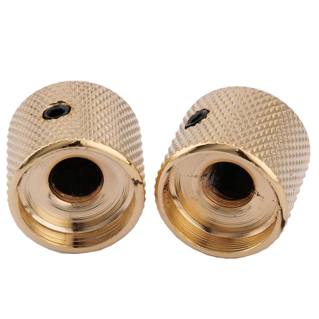 Musiclily Pro 6 мм Купольная ручка Горизонтальный тип винта Сталь для электрогитары Telecaster/PB Bass Золото, (Набор 2)