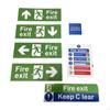 7Pcs Fire Exit Sign Stickers Instructions Sticker Security Label Decals for Indoor and