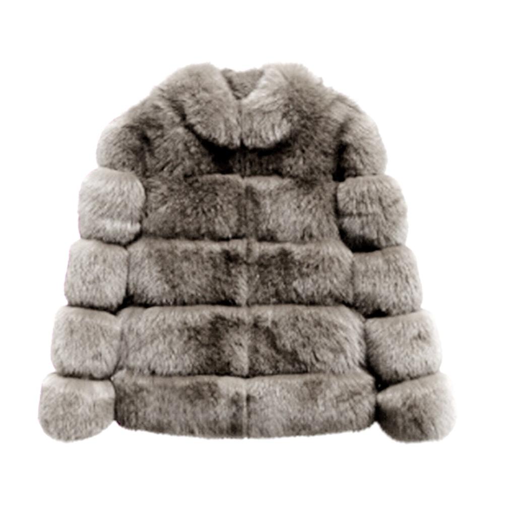 Women Fashion Luxury Faux  Coat Stand  Winter Warm Overcoat