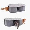 Large Felt Pet Nest Tunnel Cat Bed - Removable Scratching Board Teaser Toy for Small Medium Pets
