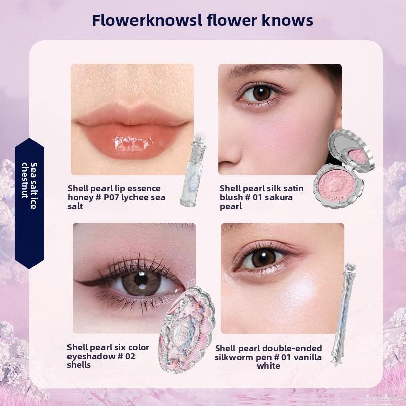 Flowerknows Подарочная Коробка Набор Макияжа Маленький Ангел Полная Коробка Блеск для Губ Румяна Ракушка Украшение Цветочный Знать Набор для Подарка на День Рождения