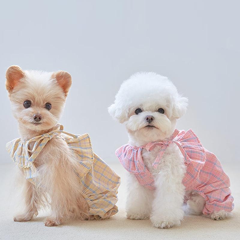 Summer Dog Jumpsuit Pomeranian Poodle Bichon Frise Schnauzer Pug Dog Clothes Pet Clothing Apparel