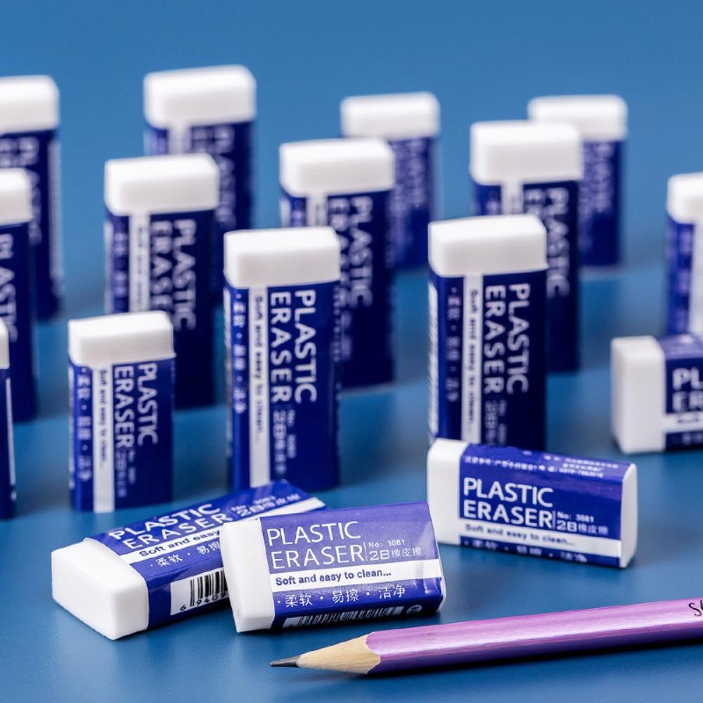 5pcs 2B Eraser Clean and Mess Free Student Exam Office Sketch Soft Eraser for Kids Correction Supplies Pencil Rubber