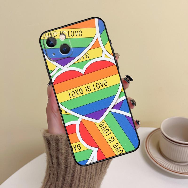 LGBTQ Lesbian Gay Pride Rainbow Case For iPhone 15 14 13 12 11 16 Pro Max Mini 7 8 Plus X XR XS Max Back Cover