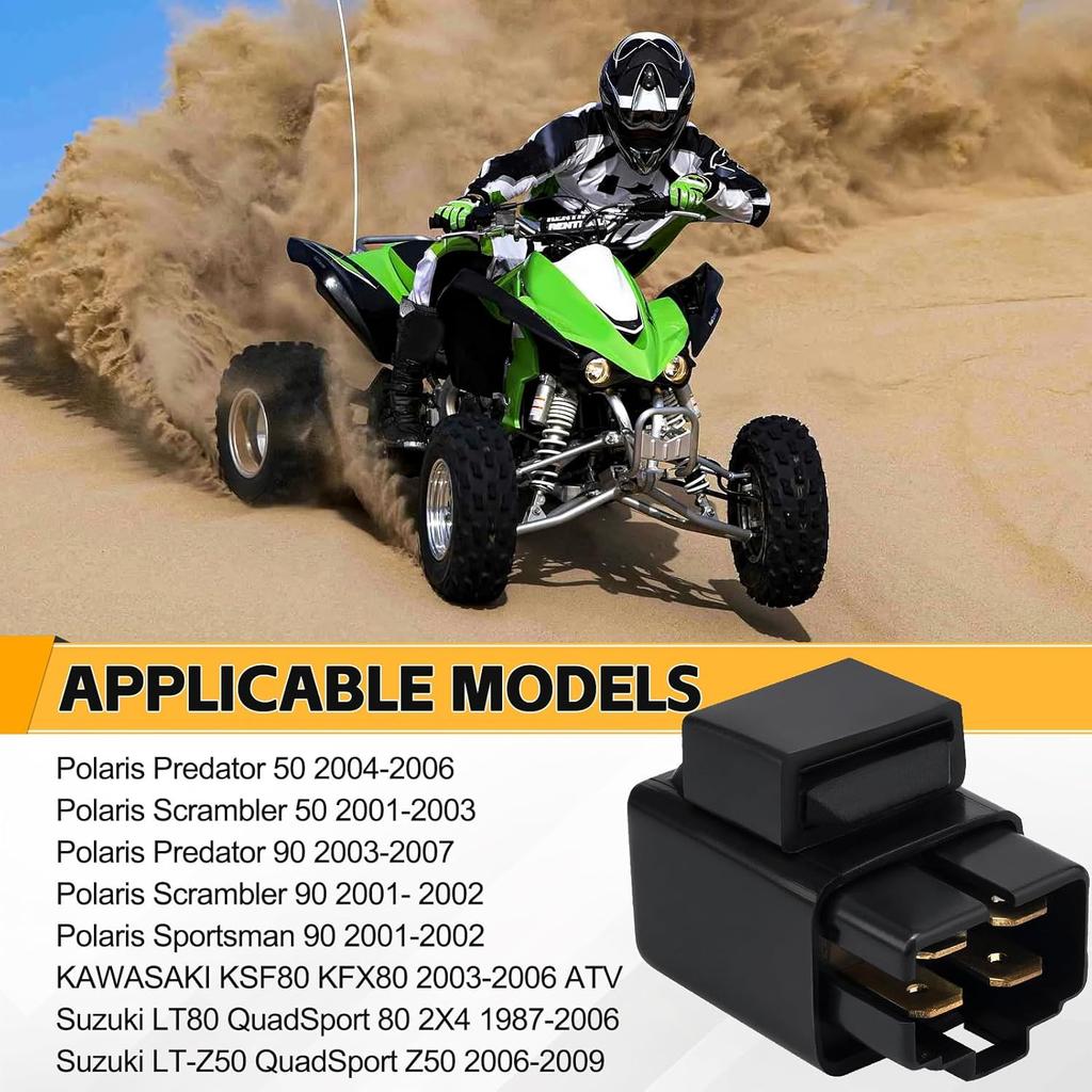 Starter Solenoid Relay Assy for Polaris Predator 50 90 Suzuki QuadSport LT 80 Z50 Yamaha Warrior 350 Big Bear 400 Grizzly 660 600 Moto 4 Raptor