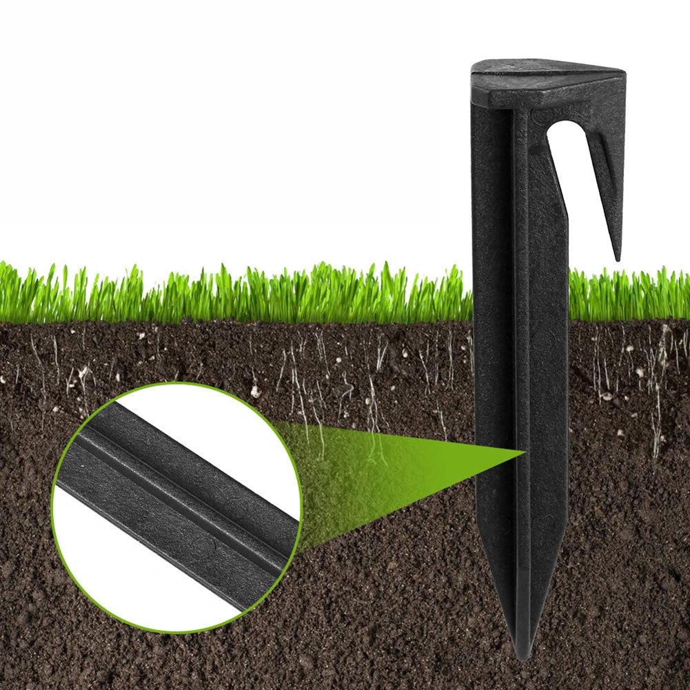 100pcs Ground Spikes Fixing Pins for Boundary Wire Installation Boundary Nail Lawn Stake Kit Robotic Lawn Mower Accessories