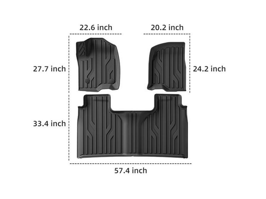 Совместимые ТПЭ коврики для 2012-2023 GMC Sierra и Chevrolet Silverado.
