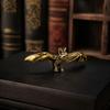 Декоративная статуэтка для книжной полки, статуэтки летучей мыши из латуни, винтажная летающая статуэтка из меди, коллекционный мини-животный поделочный подарок, скульптура Фэн-шуй для рабочего стола