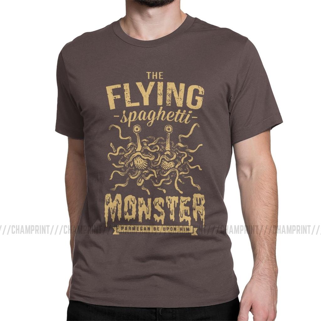 The Flying Spaghetti Monster T Shirt Men Funny T Shirt Round Neck Flying Spaghetti Monsterism Pastafarianism