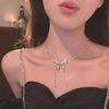 Diamond Butterfly Tassel Clavicle Necklace for Women - Luxury, Versatile & Stylish