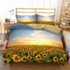 3d Sunflower Ocean Pattern Duvet Cover Set with Pillowcase Adult Kids Scenery Comforter Cover Set Bedroom Decor Queen King Size