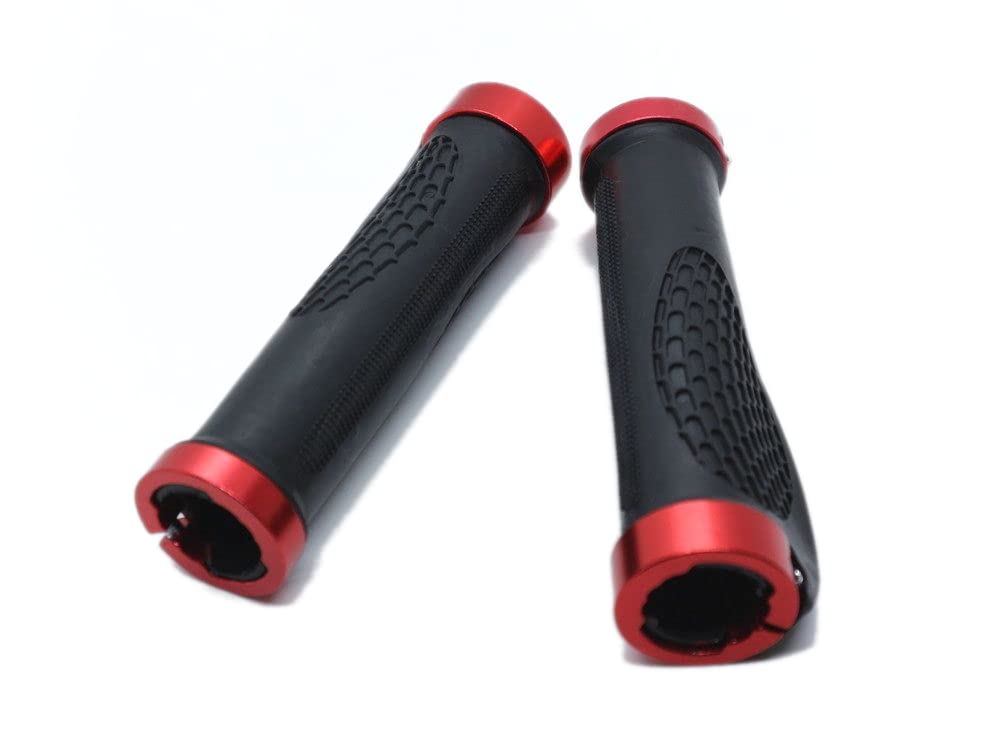 Эргономичные ручки руля Beatus для горных велосипедов, левая и правая, резиновые, тип A, комплект, ручки, (красный)