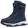 Winter Men's Rotating Button Snow Boots Thick Plush Cotton Boots Keep Warm Winter Boots Non-slip Mid-calf Boots Outdoors Shoes